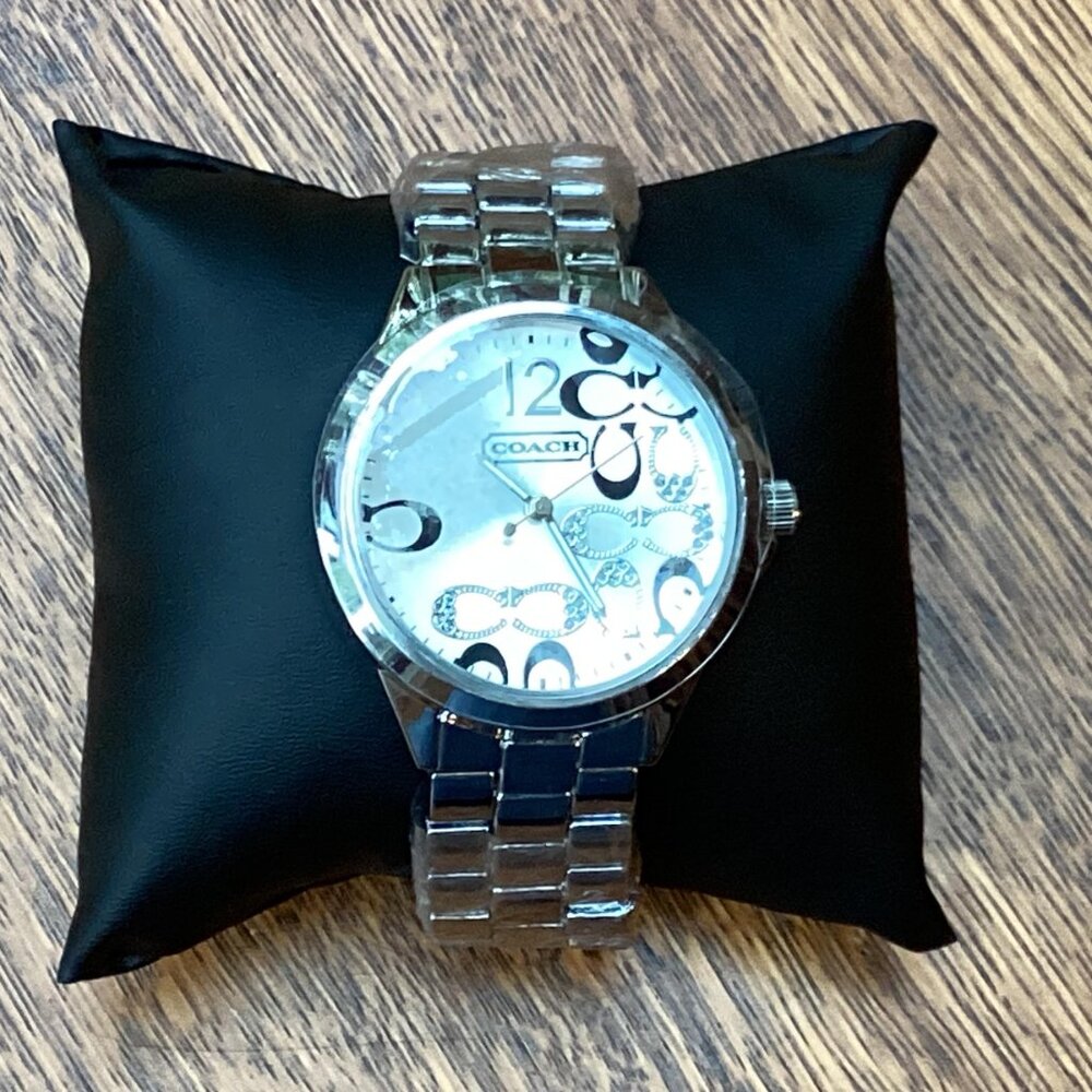 Brand New without Tags Coach Larger Face Dial Unisex Silver Watch
